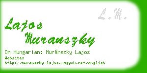 lajos muranszky business card
